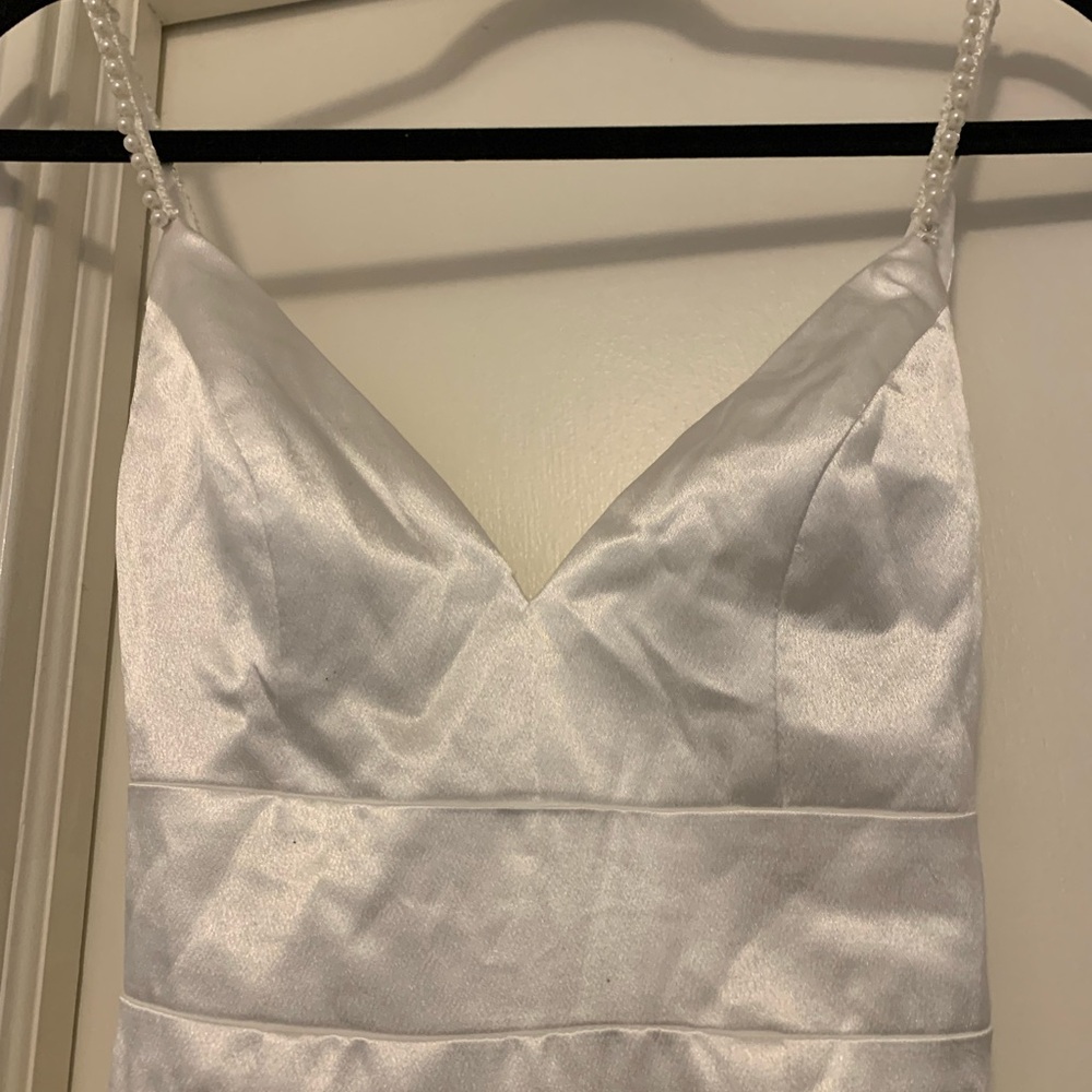 New White Satin Dress from Lulus - XS